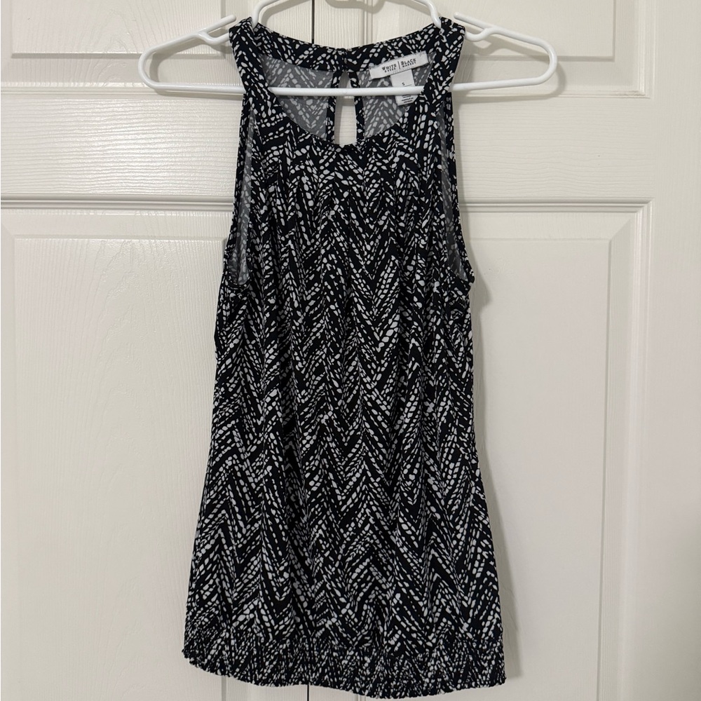 LAST CHANCE Black and White Chevron Blouse